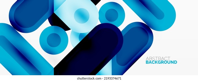 Creative geometric wallpaper. Minimal abstract background. Circles lines squares composition vector illustration for wallpaper banner background or landing page