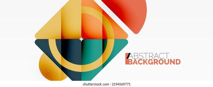 Creative geometric wallpaper. Minimal abstract background. Triangles and circles composition vector illustration for wallpaper banner background or landing page