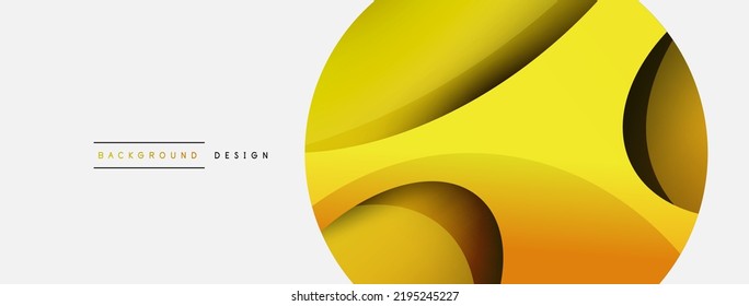 Creative geometric wallpaper. Minimal abstract background. Circle and wave composition vector illustration for wallpaper banner background or landing page