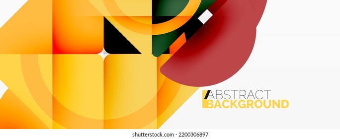 Creative geometric wallpaper. Minimal abstract background. Triangles and circles composition vector illustration for wallpaper banner background or landing page