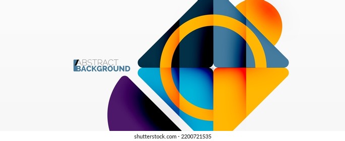 Creative geometric wallpaper. Minimal abstract background. Triangles and circles composition vector illustration for wallpaper banner background or landing page