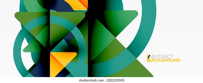 Creative geometric wallpaper. Minimal abstract background. Triangles and circles composition vector illustration for wallpaper banner background or landing page