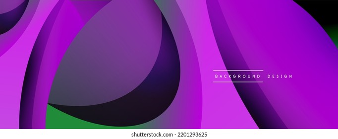 Creative geometric wallpaper. Minimal abstract background. Circle and wave composition vector illustration for wallpaper banner background or landing page