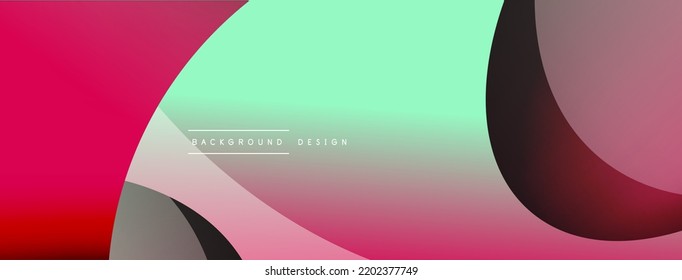 Kreative geometrische Tapete. Minimaler abstrakter Hintergrund. Vektorgrafik mit Kreis- und Wellenzusammensetzung für Hintergrundbilder oder Landungsseite