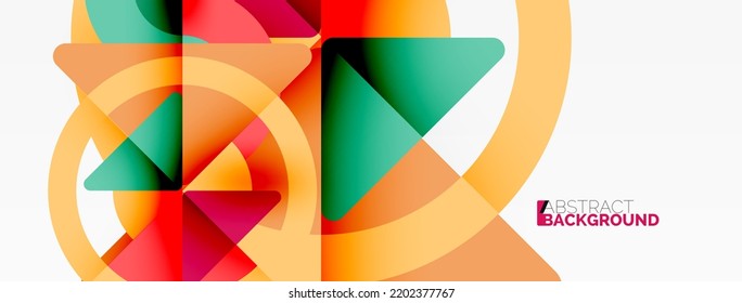 Creative geometric wallpaper. Minimal abstract background. Triangles and circles composition vector illustration for wallpaper banner background or landing page