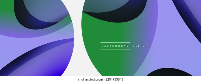 Creative geometric wallpaper. Minimal abstract background. Circle and wave composition vector illustration for wallpaper banner background or landing page