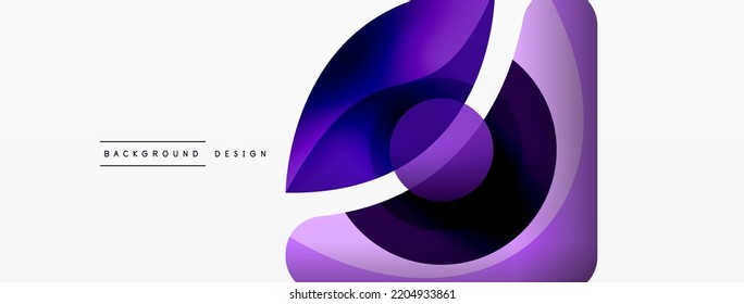 Papel geométrico creativo. Fondo abstracto mínimo. Moda circular y formas redondeadas composición ilustración vectorial para fondo de banner de fondo o página de aterrizaje de papel pintado