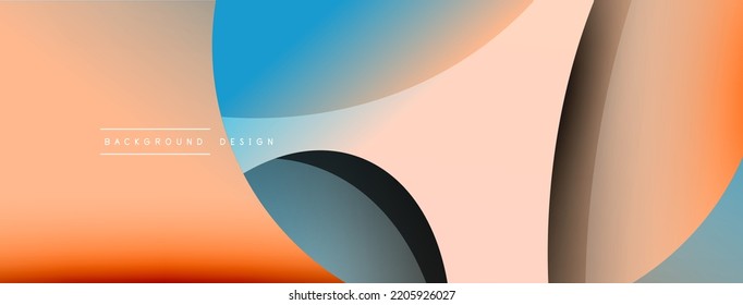 Creative geometric wallpaper. Minimal abstract background. Circle and wave composition vector illustration for wallpaper banner background or landing page