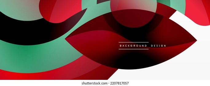 Creative geometric wallpaper. Minimal abstract background. Circle wave and round shapes composition vector illustration for wallpaper banner background or landing page