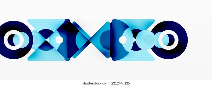 Papel geométrico creativo. Fondo abstracto mínimo. Triángulos y círculos composición ilustración vectorial para fondo de banners de fondo o página de aterrizaje