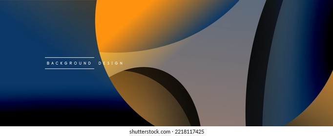 Creative geometric wallpaper. Minimal abstract background. Circle and wave composition vector illustration for wallpaper banner background or landing page