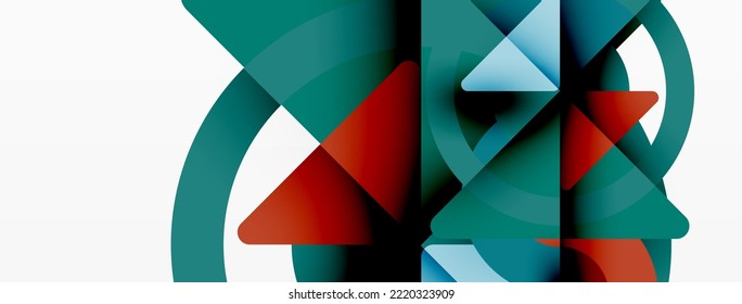Creative geometric wallpaper. Minimal abstract background. Triangles and circles composition vector illustration for wallpaper banner background or landing page