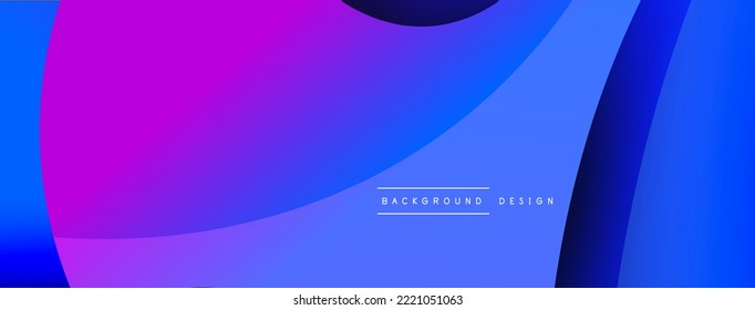 Creative geometric wallpaper. Minimal abstract background. Circle and wave composition vector illustration for wallpaper banner background or landing page