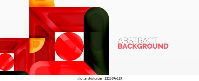 Creative geometric wallpaper. Minimal abstract background. Circles lines squares composition vector illustration for wallpaper banner background or landing page