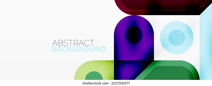 Creative geometric wallpaper. Minimal abstract background. Circles lines squares composition vector illustration for wallpaper banner background or landing page