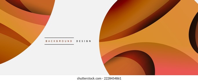 Creative geometric wallpaper. Minimal abstract background. Circle and wave composition vector illustration for wallpaper banner background or landing page