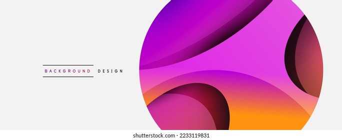 Creative geometric wallpaper. Minimal abstract background. Circle and wave composition vector illustration for wallpaper banner background or landing page