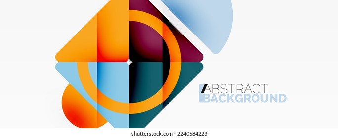 Creative geometric wallpaper. Minimal abstract background. Triangles and circles composition vector illustration for wallpaper banner background or landing page
