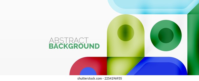 Creative geometric wallpaper. Minimal abstract background. Circles lines squares composition vector illustration for wallpaper banner background or landing page