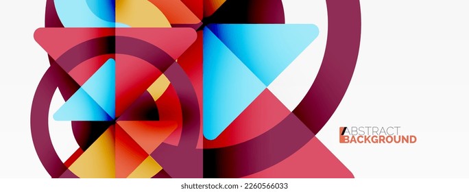 Creative geometric wallpaper. Minimal abstract background. Triangles and circles composition vector illustration for wallpaper banner background or landing page