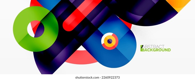Papel geométrico creativo. Fondo abstracto mínimo. Formas geométricas de color brillante sobre fondo blanco. Plantilla de negocio para papel de pared, banner, fondo o aterrizaje