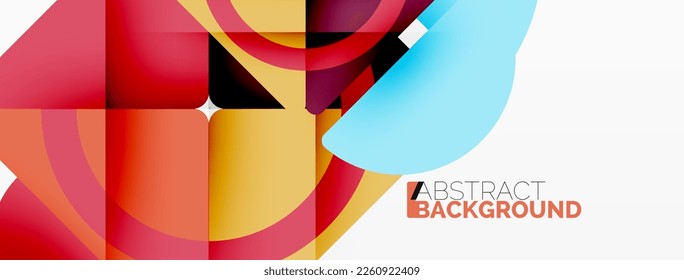 Creative geometric wallpaper. Minimal abstract background. Triangles and circles composition vector illustration for wallpaper banner background or landing page