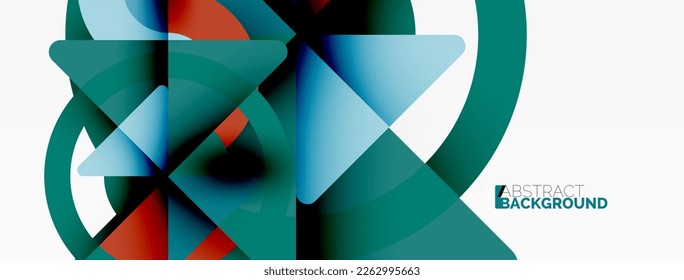 Creative geometric wallpaper. Minimal abstract background. Triangles and circles composition vector illustration for wallpaper banner background or landing page