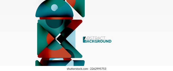 Creative geometric wallpaper. Minimal abstract background. Triangles and circles composition vector illustration for wallpaper banner background or landing page