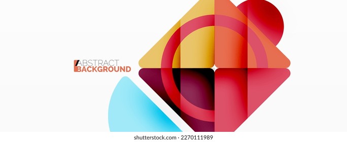 Creative geometric wallpaper. Minimal abstract background. Triangles and circles composition vector illustration for wallpaper banner background or landing page