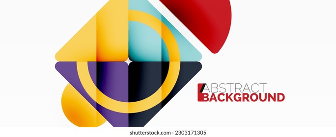 Creative geometric wallpaper. Minimal abstract background. Triangles and circles composition vector illustration for wallpaper banner background or landing page