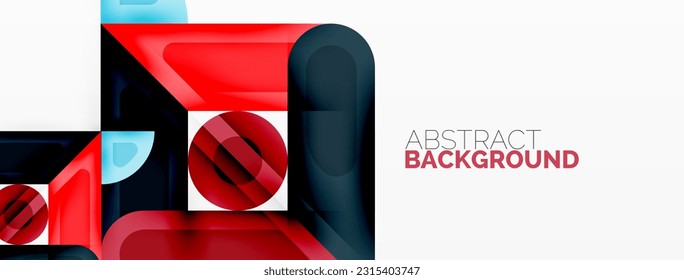 Creative geometric wallpaper. Minimal abstract background. Circles lines squares composition vector illustration for wallpaper banner background or landing page