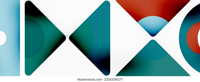 Creative geometric wallpaper. Minimal abstract background. Triangles and circles composition vector illustration for wallpaper banner background or landing page