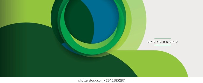 Creative geometric wallpaper. Minimal abstract background. Circles composition vector illustration for wallpaper banner background or landing page