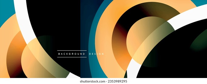 Creative geometric wallpaper. Minimal abstract background. Circle wave and round shapes composition vector illustration for wallpaper banner background or landing page
