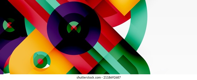Papel geométrico creativo. Fondo geométrico mínimo con formas redondeadas. Plantilla de negocios de moda para tecno para papel de pared, banner, fondo o aterrizaje
