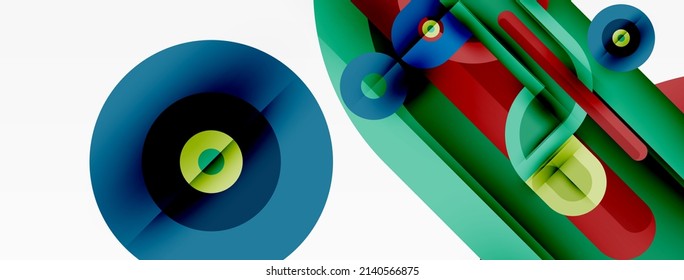 Papel geométrico creativo. Fondo geométrico mínimo con formas redondeadas. Plantilla de negocios de moda para tecno para papel de pared, banner, fondo o aterrizaje