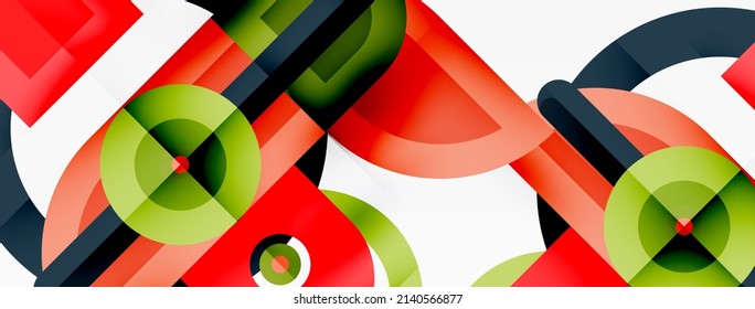 Papel geométrico creativo. Fondo geométrico mínimo con formas redondeadas. Plantilla de negocios de moda para tecno para papel de pared, banner, fondo o aterrizaje