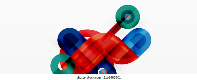 Creative geometric wallpaper. Minimal geometric background with round shapes. Trendy techno business template for wallpaper, banner, background or landing