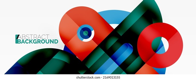 Papel geométrico creativo. Fondo geométrico mínimo con formas redondeadas. Plantilla de negocios de moda para tecno para papel de pared, banner, fondo o aterrizaje