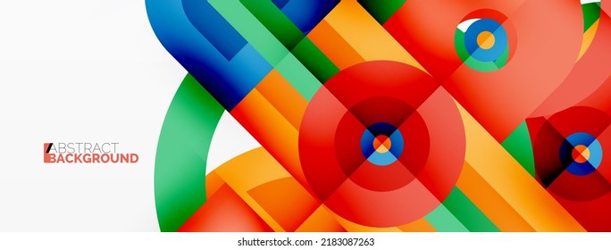 Papel geométrico creativo. Fondo geométrico mínimo con formas redondeadas. Plantilla de negocios de moda para tecno para papel de pared, banner, fondo o aterrizaje
