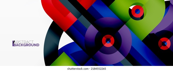 Kreative geometrische Tapete. Minimaler geometrischer Hintergrund mit runden Formen. Trendy Techno Business Template für Tapete, Banner, Hintergrund oder Landung