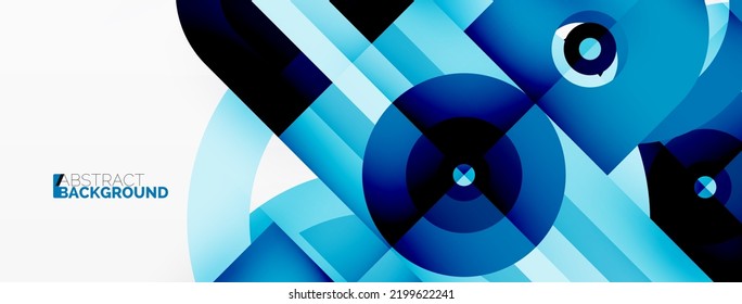 Creative geometric wallpaper. Minimal geometric background with round shapes. Trendy techno business template for wallpaper, banner, background or landing