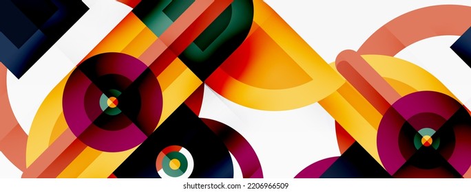 Papel geométrico creativo. Fondo geométrico mínimo con formas redondeadas. Plantilla de negocios de moda para tecno para papel de pared, banner, fondo o aterrizaje
