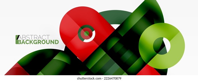 Creative geometric wallpaper. Minimal geometric background with round shapes. Trendy techno business template for wallpaper, banner, background or landing