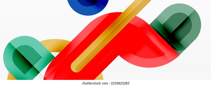 Papel geométrico creativo. Fondo geométrico mínimo con formas redondeadas. Plantilla de negocios de moda para tecno para papel de pared, banner, fondo o aterrizaje