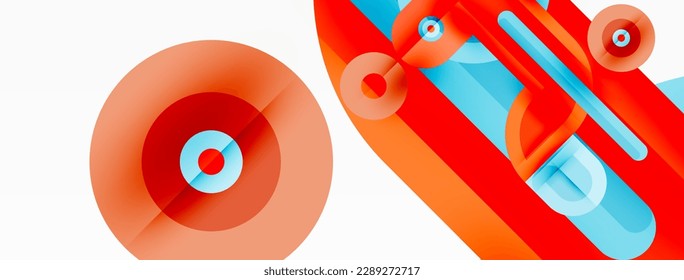 Kreative geometrische Tapete. Minimaler geometrischer Hintergrund mit runden Formen. Trendy Techno Business Template für Tapete, Banner, Hintergrund oder Landung