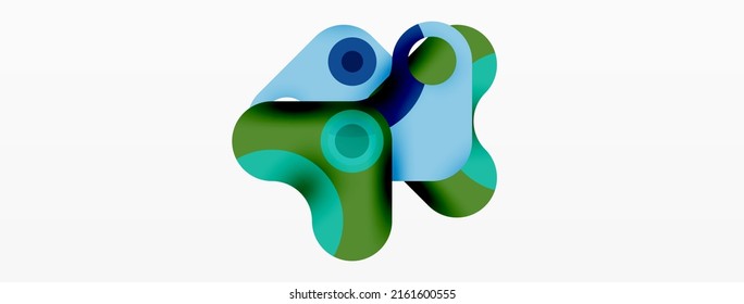 Papel geométrico creativo. Flecha mínima de burbuja y fondo abstracto de círculo. Plantilla de negocio de Techno para papel de pared, banner, fondo o aterrizaje