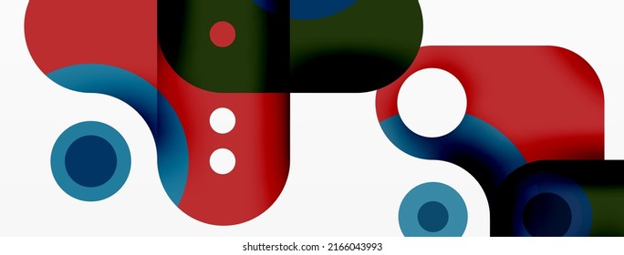 Creative geometric wallpaper. Minimal bubble arrow and circle abstract background. Techno business template for wallpaper, banner, background or landing