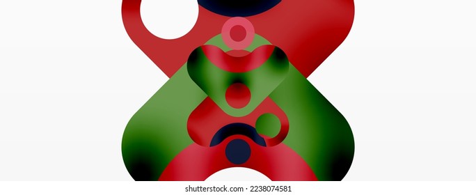 Creative geometric wallpaper. Minimal bubble arrow and circle abstract background. Techno business template for wallpaper, banner, background or landing