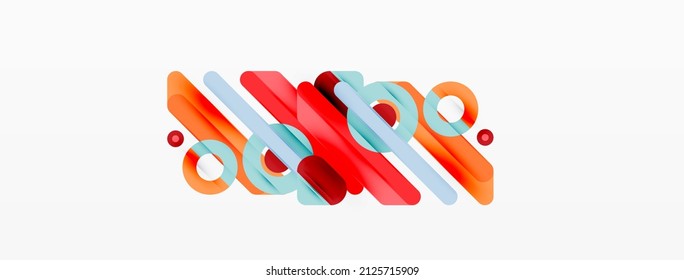 Creative geometric wallpaper. Minimal lines and circles background